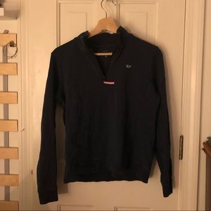 Women’s navy blue Vineyard Vines Sherpa 1/4 zip